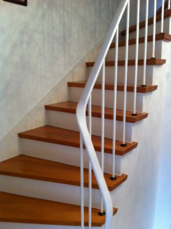 PVC Trapleuningprofiel voor vlakke leuning klassiek F408-010 grijsbeige