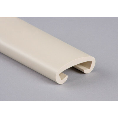 PVC Trapleuningprofiel voor vlakke leuning klassiek F408-018 parelwit